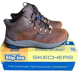 NEW Men’s Skechers Slip Ins Waterproof Hiking Ankle Boots Shoes